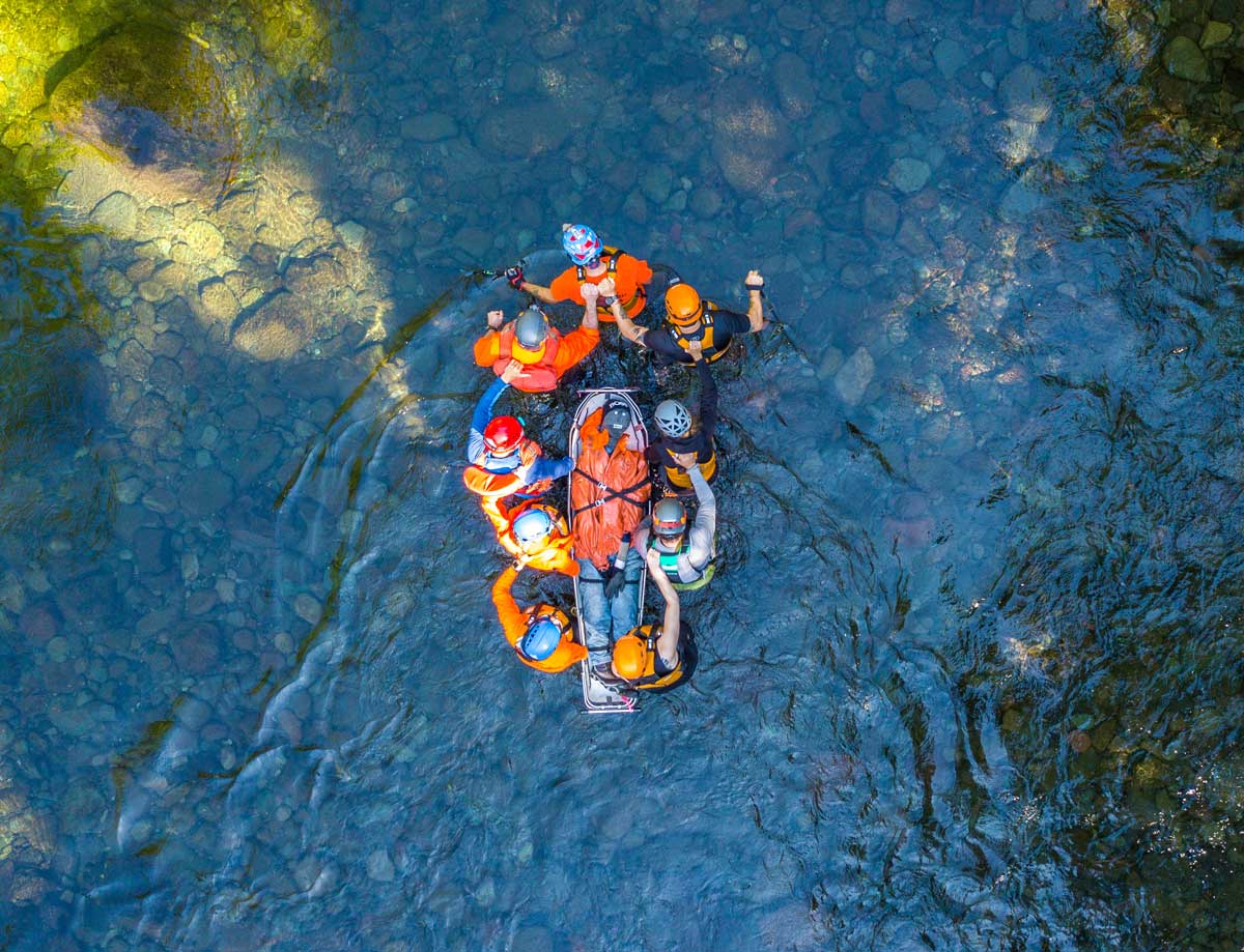 Rescue on water training